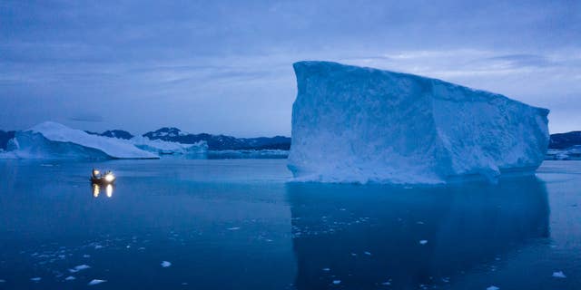 "Zombie ice", or ice that has broken away from the glaciers that feed them, is pictured here in eastern Greenland on Aug. 15, 2019, and may cause ocean levels to rise by ten inches after they melt.