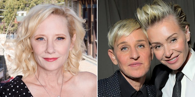 Anne Heche (left, in 2020) recalled warning Portia de Rossi (right, 2020) against dating her ex, Ellen DeGeneres. 