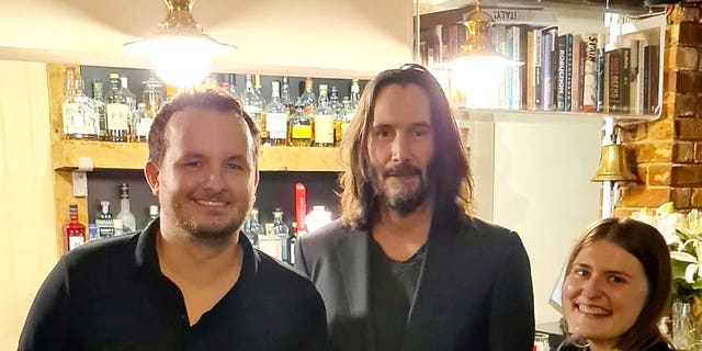Danny Ricks and Laura James served Keanu Reeves when he crashed the Roadnight's wedding.