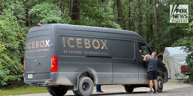 The Ice Box Bar is seen arriving Sunday for the barbeque festivities to cap off the 3-day extravaganza.