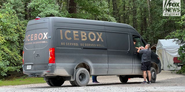 The Ice Box Bar is seen arriving Sunday for the barbeque festivities to cap off the 3-day extravaganza.