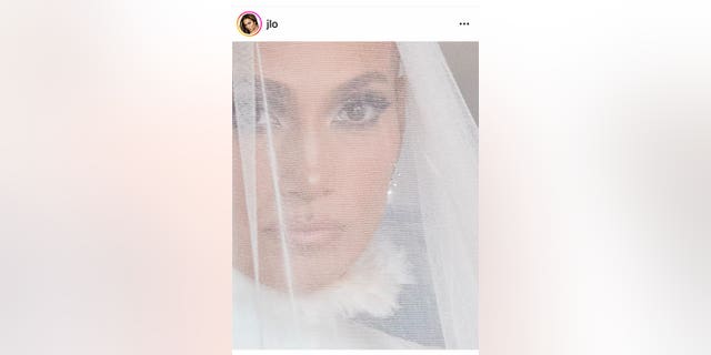 Jennifer Lopez shared her first photo from her wedding to Ben Affleck.