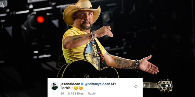 Jason Aldean commented on his wife's post, writing, "MY Barbie!!" which was likely referencing Marren Morris' Twitter insult calling Aldean an "Insurrection Barbie."