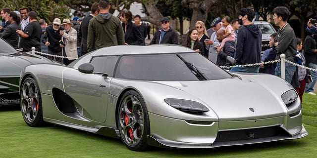 A Koenigsegg CC850 during the 2022 Pebble Beach Concours d'Elegance in Pebble Beach, California, US, on Saturday, Aug. 20, 2022. Since 1950, the annual Pebble Beach Concours d'Elegance has hosted the world's most beautiful and expensive collectible cars for a week of lavish parties, blue-chip auctions, glamorous rallies, and exclusive high-roller meetings.