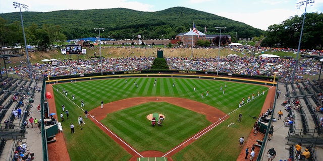 A pre-game pre-game view of the Little League World Series Championship between the Great Lakes and Asia-Pacific teams in Chicago, Illinois on August 24, 2014 at Lamard Stadium in South Williamsport, Pennsylvania. 