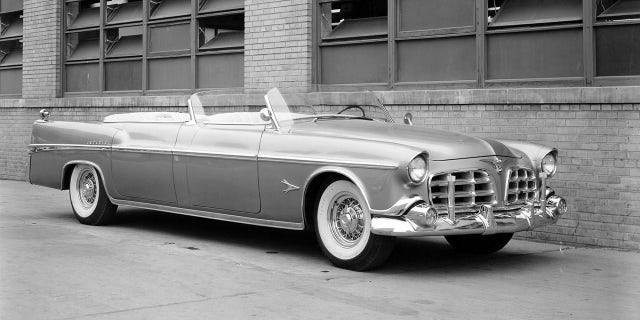 The Los Angeles car had its original white paint replaced with a silver blue hue during the 1955 redesign.