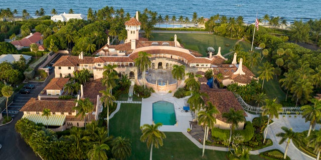 An aerial view of former President Donald Trump's Mar-a-Lago estate is seen on Aug. 10, 2022, in Palm Beach, Florida.