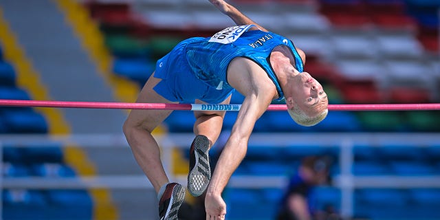 Alberto Nonino of Team Italia competes in the high jump of the men's decathlon qualifying round on day one of the World Athletics U20 Championships Cali 2022 at Pascual Guerrero Stadium in Cali, Colombia, on Monday, Aug. 1, 2022.