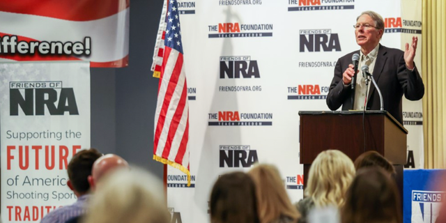NRA CEO Wayne LaPierre speaks at previous Friends of NRA event. 