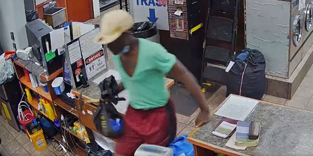 Suspect hit a 70-year-old employee that attempted to stop him from stealing items from the laundromat, NYPD dice.