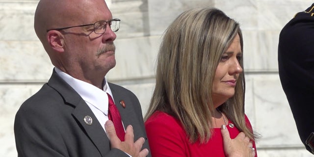 Wreath ceremony for Taylor Hoover