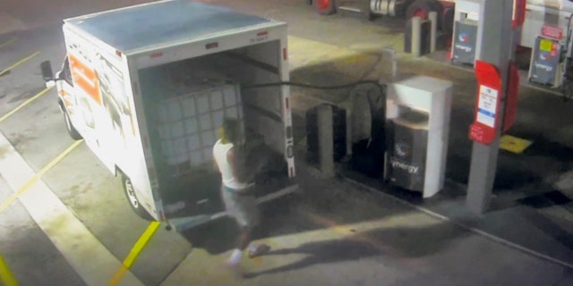 The suspects were nabbed in the early hours of Friday morning after police caught them using the U-haul to allegedly steal diesel.