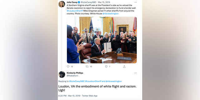 Screenshot of Tweet from Loudoun County's Assistant Commonwealth's Attorney Kimberly Phillips.