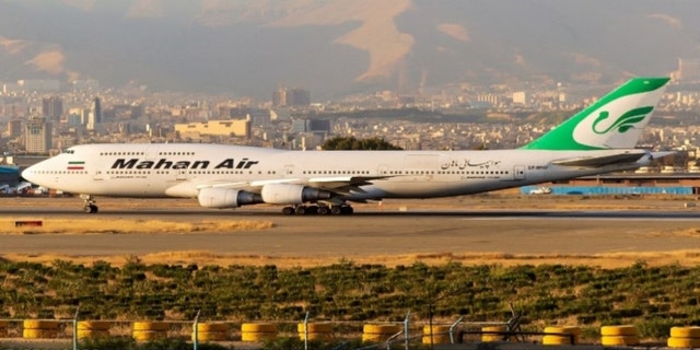 Avion cible en 2019 avec le logo iranien Mahan Air.