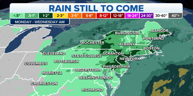 The northeast, most of which is suffering from drought conditions, is expected to get rainfall this week.