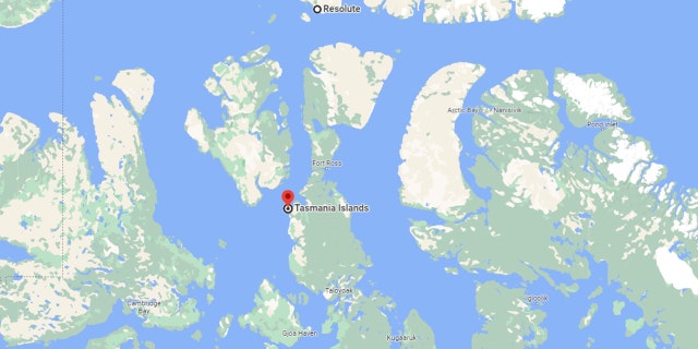 The truck is halfway between Resolute and Gjoa Haven.