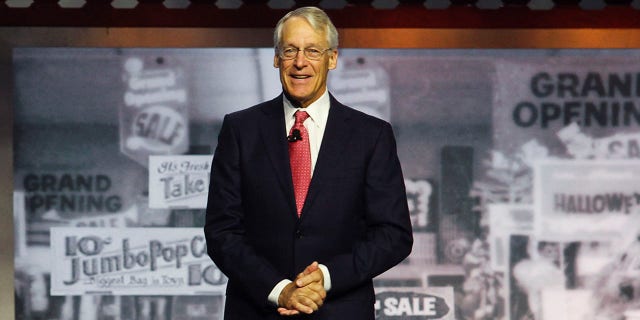 Walmart Chairman Rob Walton speaks during the annual Walmart shareholder meeting on June 1, 2012 in Fayetteville, Arkansas.