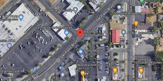 The incident happened at the intersection of Plaza Avenue and Del Paso Boulevard. 