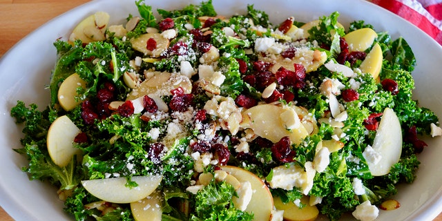 Try this kale cranberry feta salad for your next meal or as a side dish.