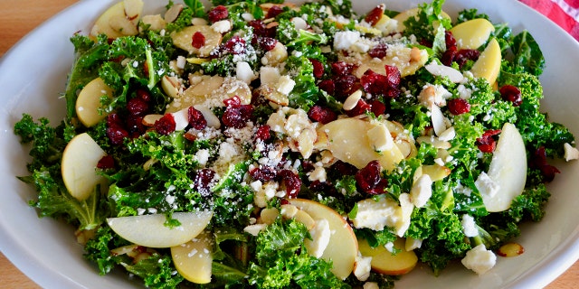 Try this kale cranberry feta salad for your next meal or as a side dish.