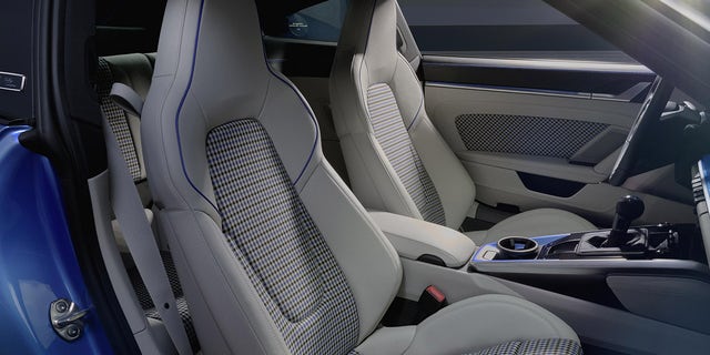 The unique Sally Blue color is also featured on the seats.