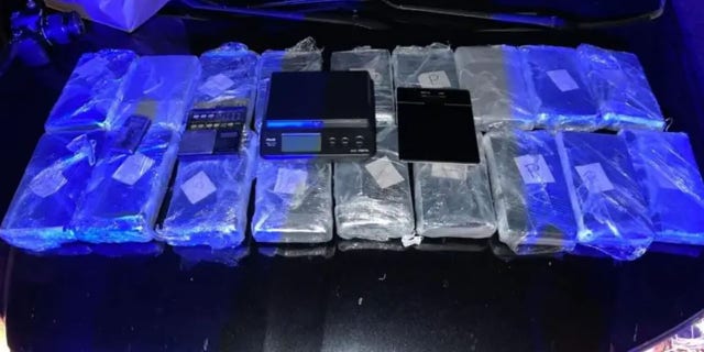 Deputies said the nearly 42 pounds of cocaine had an estimated worth of about $700,000.