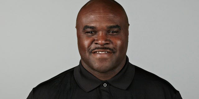 In this handout image provided by the NFL, James Saxon of the Minnesota Vikings poses for his NFL headshot in 2011 in Eden Prairie, Minn.