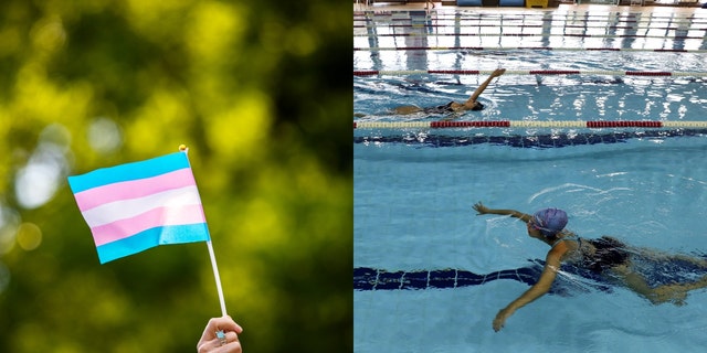 Transgender rights activist waves a transgender flag at a rally in Washington Square Park in New York, U.S., May 24, 2019. REUTERS/Demetrius Freeman Swimmers are seen at Jean Bouin swimming pool in Nice June 2, 2020. REUTERS/Eric Gaillard