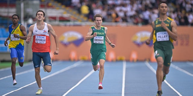 Cooper Sherman of Team Australia competes in the men's 400m qualifying round on day two of the World Athletics U20 Championships Cali 2022 at Pascual Guerrero Stadium in Cali, Colombia, on Tuesday, Aug. 2, 2022.