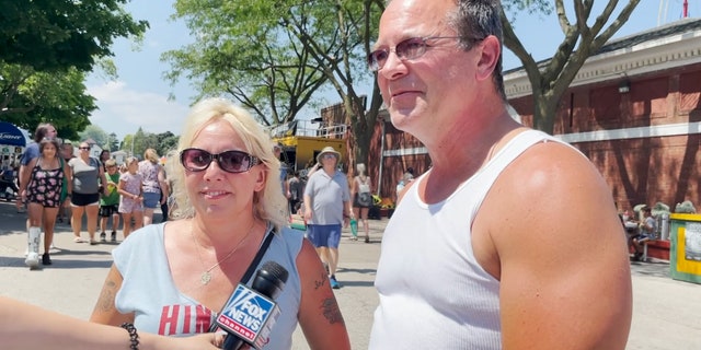 Another couple at the Wisconsin State Fair advocated for Taiwan's independence.