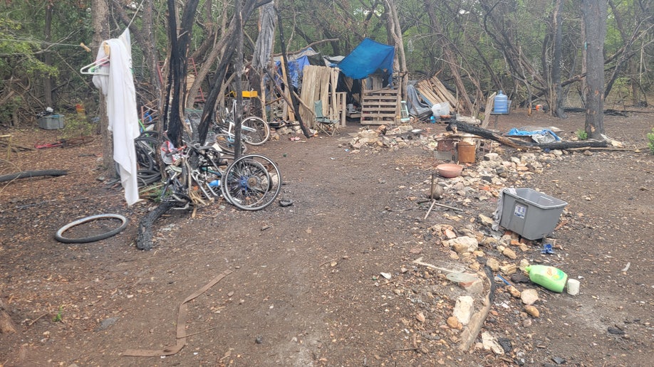 Homeless encampment in Texas