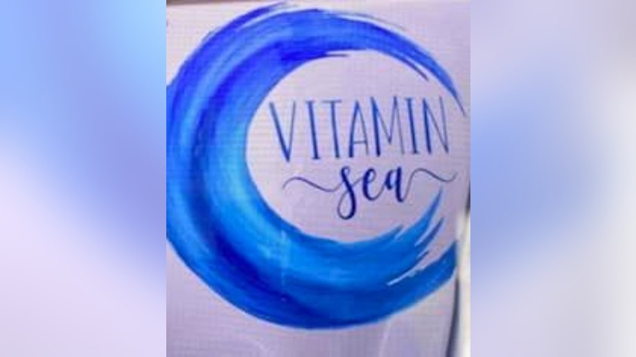 The logo on Chaudre Cross's boat, 'Vitamin Sea'