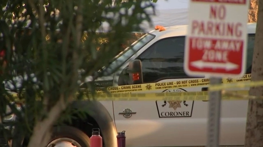 Corner's truck at the scene of a potential crime in Las Vegas