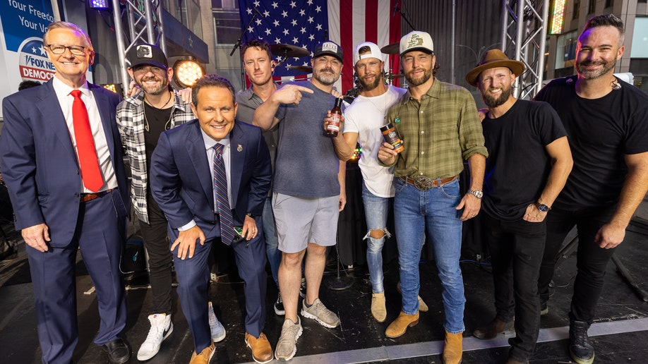 Chris Lane performs at the Fox & Friends All-American Summer Concert Series