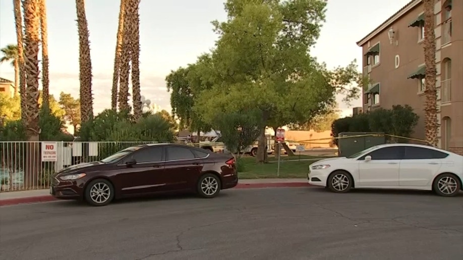 Cars parked near the scene of where a body was found