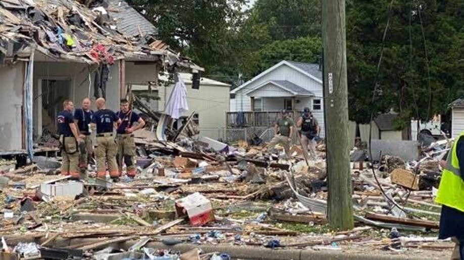 house explosion Evansville, インディアナ