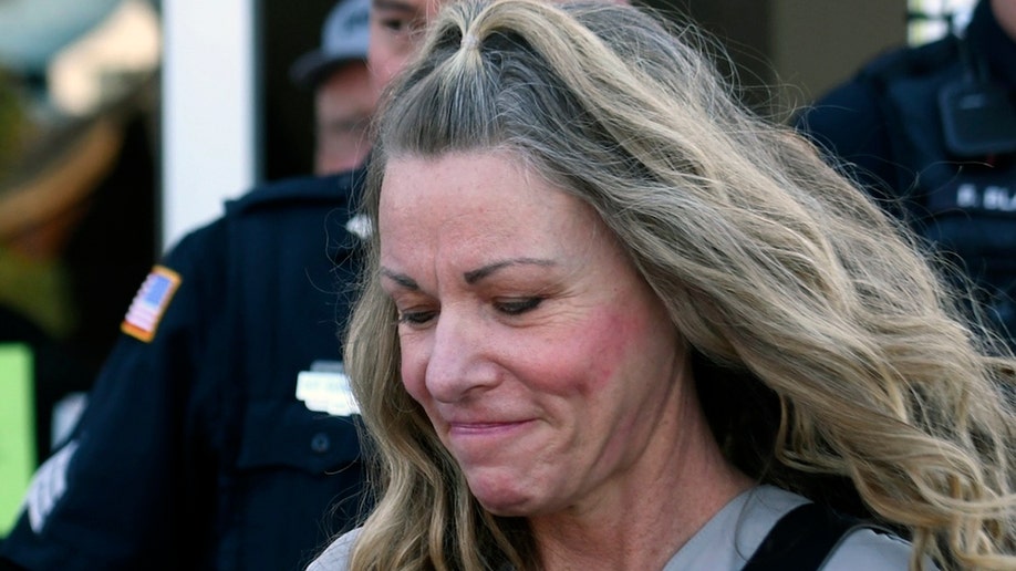 Lori Vallow Daybell is seen outside the Fremont County Courthouse in St. Anthony, Idaho.