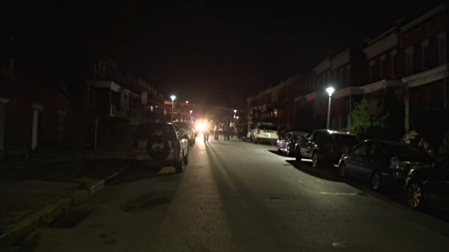 The scene where a Baltimore15-year-old was allegedly shot by a 9-year-old boy
