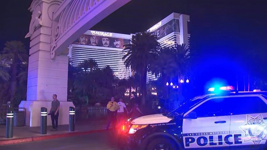 A photo of a police car outside of the hotel