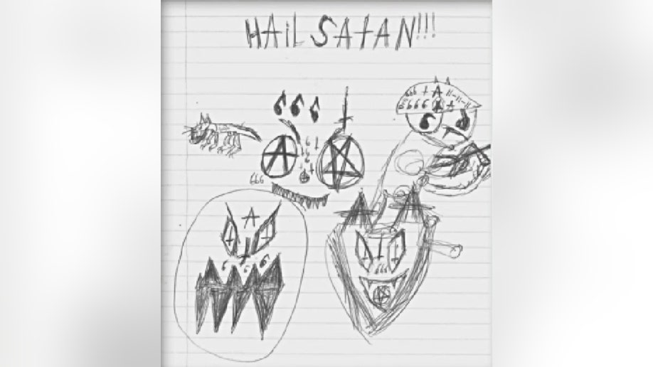 Demonic drawing from Nikolas Cruz