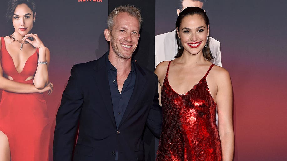 Gal Gadot with her husband Yaron Varsano at the LA premiere of "Red Notice"