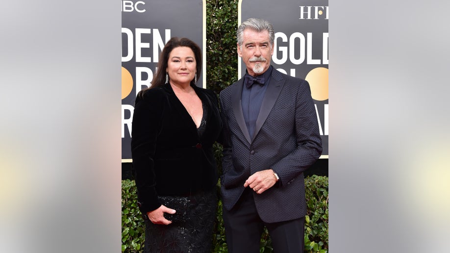Pierce Brosnan and Keely at Golden Globes