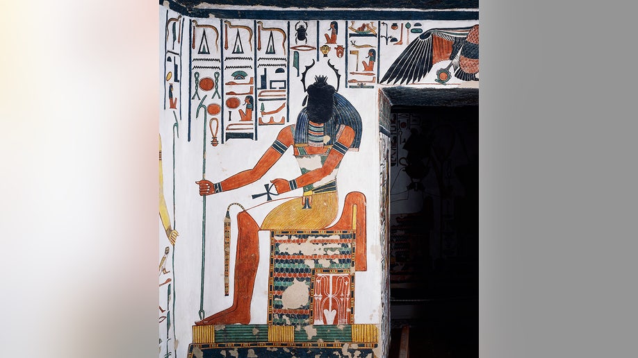 egyptian God Khepri, scarab-headed man