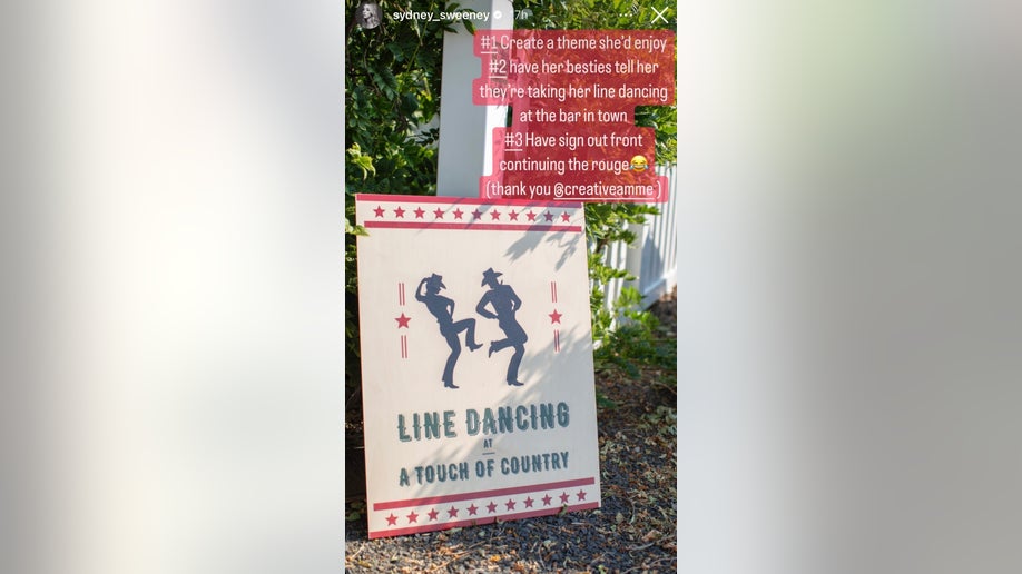 Line Dancing sign