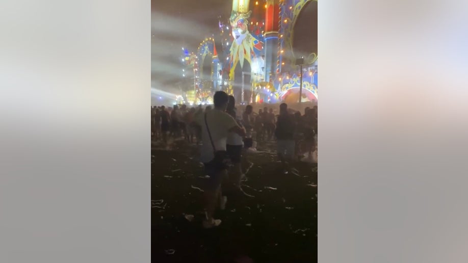 Music festival attendees flee