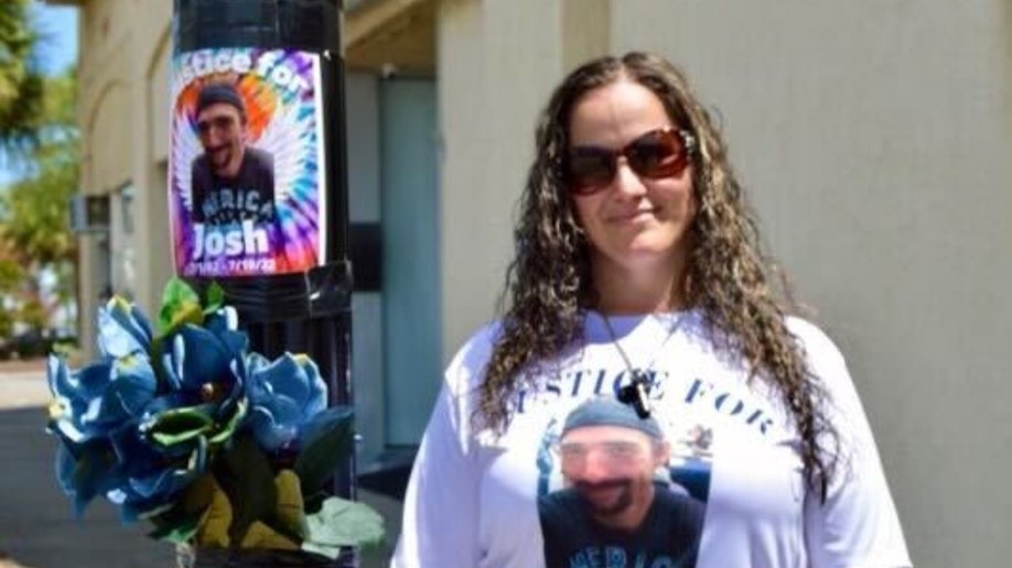 Staci Wilson wears a 'Justice for Josh' t-shirt