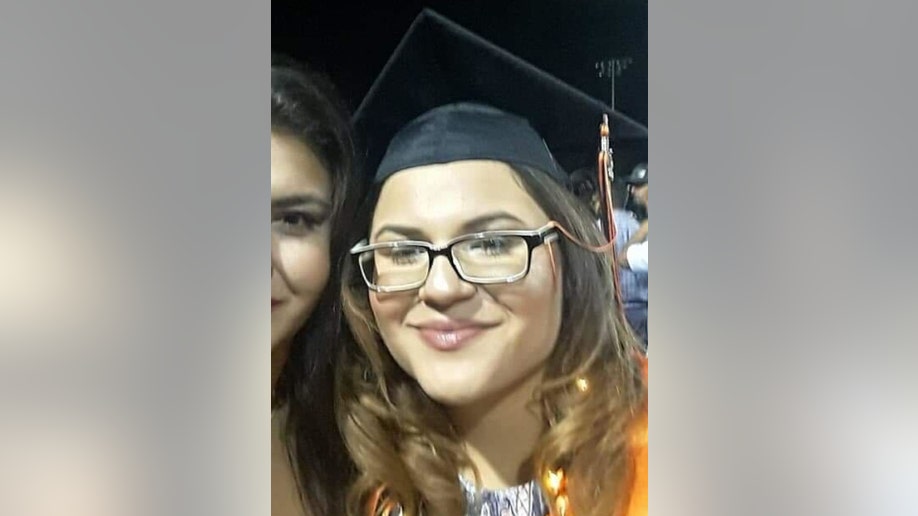 Missing Jolissa Fuentes in a graduation cap