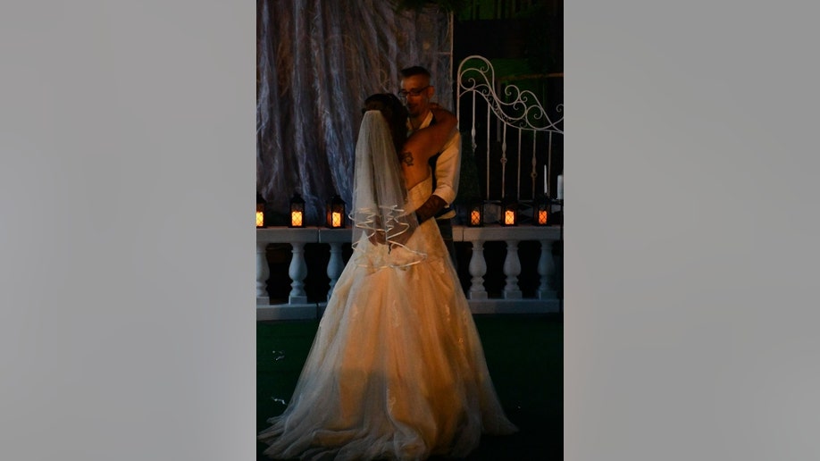 Josh Wilson and Staci Wilson on their wedding day
