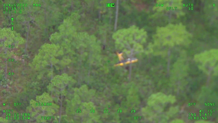 Volusia County Sheriff's Office in Florida helicopter spots plane crash