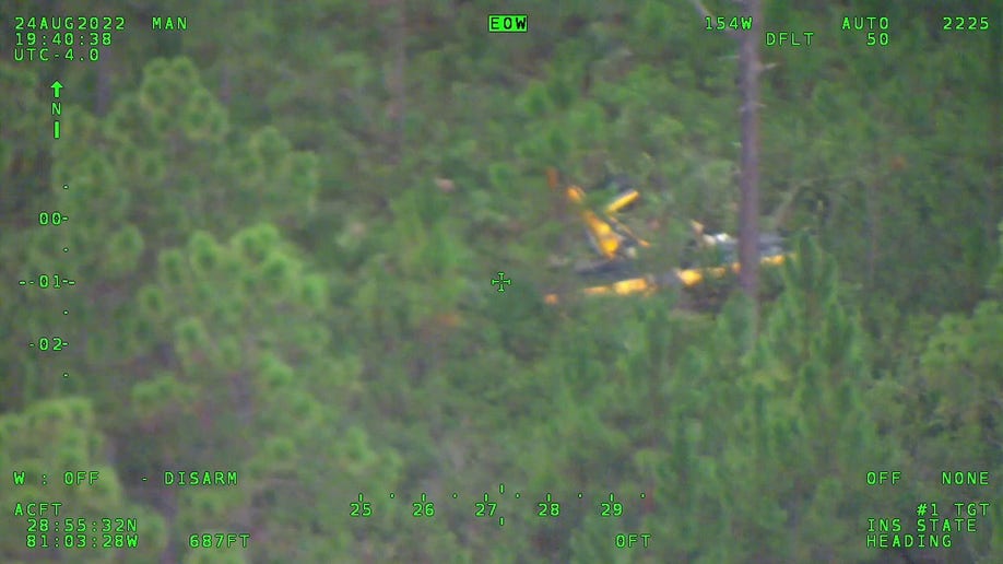 Volusia County Sheriff's Office in Florida helicopter spots plane crash